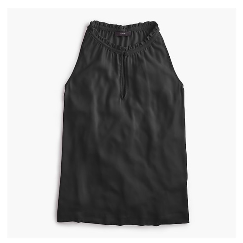 Jcrew Drapey ruffle-neck top